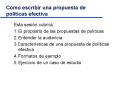 Como escribir una propuesta de polticas efectiva