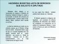 HACIENDA INVESTIGA LISTA DE MOROSOS QUE SOLICIT A DIPUTADO