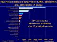 Muertes en pases en desarrollo en 2001, atribuibles a las principales 15 causas