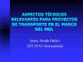 ASPECTOS TCNICOS RELEVANTES PARA PROYECTOS DE TRANSPORTE EN EL MARCO DEL MDL