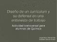 Diseo de un curriculum y su defensa en una entrevista de trabajo