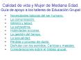 Calidad de vida y Mujer de Mediana Edad' Gua de apoyo a los talleres de Educacin Grupal