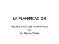 LA PLANIFICACION