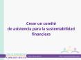 Crear un comit de asistencia para la sustentabilidad financiera