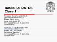 BASES DE DATOS Clase 1