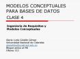 MODELOS CONCEPTUALES PARA BASES DE DATOS