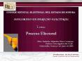 CONSEJO ESTATAL ELECTORAL DEL ESTADO DE SONORA DIPLOMADO EN DERECHO ELECTORAL Tema: Proceso Electora