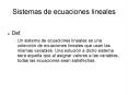 Sistemas de ecuaciones lineales