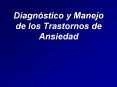 Diagnstico y Manejo de los Trastornos de Ansiedad