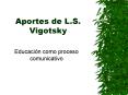 Aportes de L'S' Vigotsky