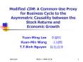 Modified CDR: A CommonUse Proxy for Business Cycle to the Asymmetric Causality between the Stock Ret