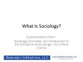What Is Sociology