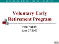 Voluntary Early Retirement Program