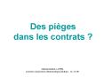 Des piges dans les contrats