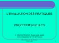 LEVALUATION DES PRATIQUES