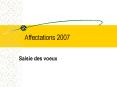 Affectations 2007