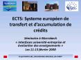 ECTS: Systeme europen de transfert et daccumulation de crdits