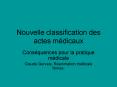 Nouvelle classification des actes m