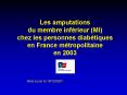 Les amputations du membre infrieur MI chez les personnes diabtiques en France mtropolitaine en 2003