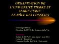 ORGANISATION DE LUNIVERSIT PIERRE ET MARIE CURIE: LE RLE DES CONSEILS