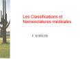 Les Classifications et Nomenclatures mdicales