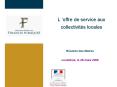 Loffre de service aux collectivits locales