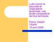 Lutte contre la pauvret et mobilisation territoriale: une tude comparative de trois territoires