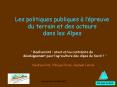 Les politiques publiques lpreuve du terrain et des acteurs dans les Alpes