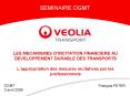 LES MECANISMES DINCITATION FINANCIERE AU DEVELOPPEMENT DURABLE DES TRANSPORTS Lappropriation des mes