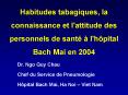 Habitudes tabagiques, la connaissance et l'attitude des personnels de sant l'hpital Bach Mai en 2004