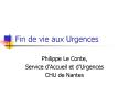 Fin de vie aux Urgences