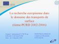 La recherche europenne dans le domaine des transports de surface