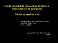 Fonds mondial de lutte contre le SIDA, la tuberculose et le paludisme Efforts et expriences