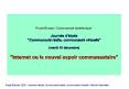 Projet rasme Communaut pistmique Journe dtude "Communaut relle, communaut virtuelle" mardi 16 dcembr