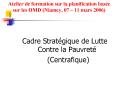 Atelier de formation sur la planification base sur les OMD Niamey, 07 11 mars 2006