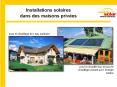 Installations solaires dans des maisons priv