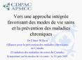 Vers une approche intgre favorisant des modes de vie sains et la prvention des maladies chroniques