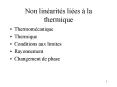 Non linarits lies la thermique