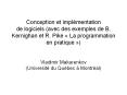 Conception et impl