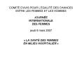 COMIT DAVIS POUR LGALIT DES CHANCES ENTRE LES FEMMES ET LES HOMMES JOURNE INTERNATIONALE DES FEMMES