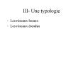 III Une typologie