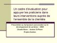 Un cadre dvaluation pour appuyer les praticiens dans leurs interventions auprs de lensemble de la cl