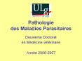 Pathologie des Maladies Parasitaires