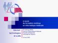 ecours de formation continue en informatique mdicale