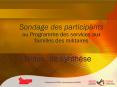 Sondage des participants au Programme des services aux familles des militaires