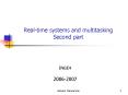 Realtime systems and multitasking Second part
