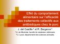 Effet du comportement alimentaire sur lefficacit des traitements collectifs aux antibiotiques chez l