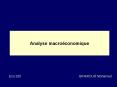 Analyse macroconomique
