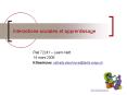 Interactions sociales et apprentissage