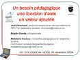 Un besoin pdagogique une fonction daide un valeur ajoute